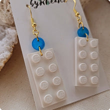 Load image into Gallery viewer, Island Girl Art - Upcycled Brick Earrings- yg Color Block, Jewelry, Island Girl Art by Rhean, Atrium 916 - Sacramento.Shop
