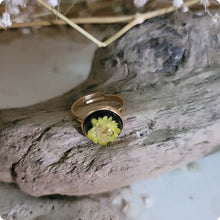 Load image into Gallery viewer, Island Girl Art - Preserved Flower Ring - Yellow, Jewelry, Island Girl Art by Rhean, Atrium 916 - Sacramento.Shop
