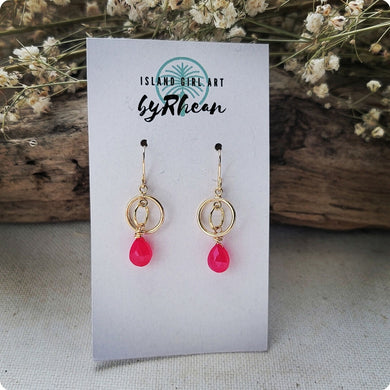 Island Girl Art - Natural Stone Earrings - Chalcedony, Jewelry, Island Girl Art by Rhean, Atrium 916 - Sacramento.Shop