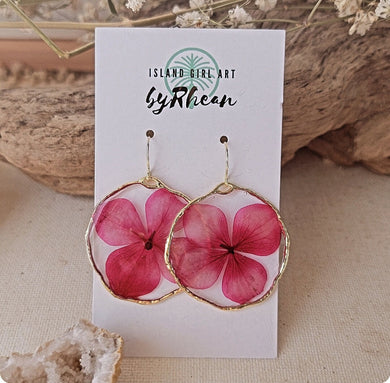 Island Girl Art - Pressed Flower Earrings -, Jewelry, Island Girl Art by Rhean, Atrium 916 - Sacramento.Shop