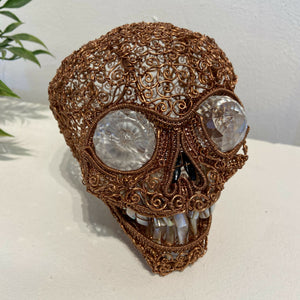 Stone Turner Creations - Copper Wire Skull Sculpture 4 - Atrium 916