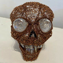 Load image into Gallery viewer, Stone Turner Creations - Copper Wire Skull Sculpture 1 - Atrium916
