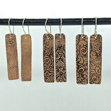 Load image into Gallery viewer, Arcane Moon - Copper Earrings [Large Bars]
