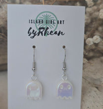 Load image into Gallery viewer, Island Girl Art - Upcycled Earrings - Halloween Earrings
