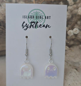 Island Girl Art - Upcycled Earrings - Halloween Earrings
