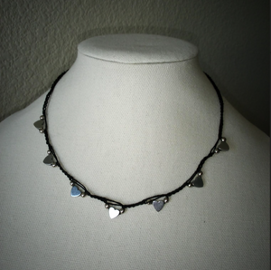 3 bead metal heart 