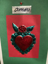 Load image into Gallery viewer, Maggie Devos - 5x7 Painted Tin Heart Card
