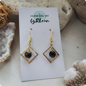 Island Girl Art - Natural Stone Earrings - Tiger's Eye, Jewelry, Island Girl Art by Rhean, Atrium 916 - Sacramento.Shop