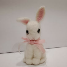 Load image into Gallery viewer, nestneedlesandknots - Felted Bunny - Pink ribbon, Crafts, Nestneedlesandknots, Atrium 916 - Sacramento.Shop
