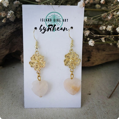 Island Girl Art - Natural Stone Earrings - Yellow Aventurine, Jewelry, Island Girl Art by Rhean, Atrium 916 - Sacramento.Shop