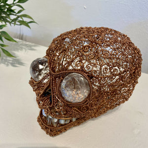 Stone Turner Creations - Copper Wire Skull Sculpture 3 - Atrium 916