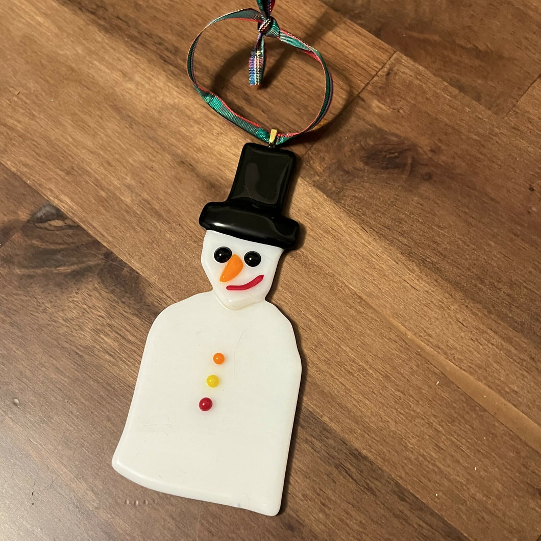 Shmak Creations - Glass Snowman Ornament