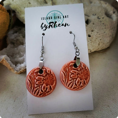 Island Girl Art - Natural Stone Earrings - Clay Pendant, Jewelry, Island Girl Art by Rhean, Atrium 916 - Sacramento.Shop