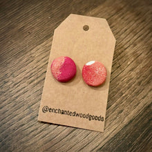 Load image into Gallery viewer, Enchanted Wood Goods - Vintage Button Earrings 9/16", Jewelry, Enchanted Wood Goods, Atrium 916 - Sacramento.Shop
