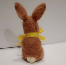 Load image into Gallery viewer, nestneedlesandknots - Felted Bunny - Brown Yellow ribbon, Crafts, Nestneedlesandknots, Atrium 916 - Sacramento.Shop
