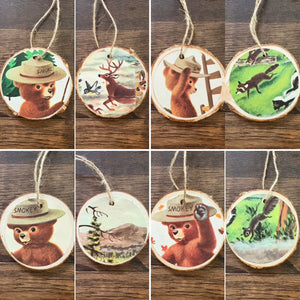 Enchanted Wood Goods - Storybook Ornaments - Smokey the Bear