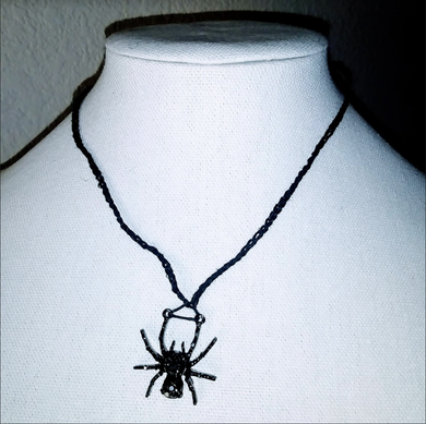 Creations by Jennie J Malloy - Sparkle Spider Necklace, Jewelry, Creations by Jennie J Malloy, Atrium 916 - Sacramento.Shop