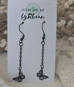 Island Girl Art - Upcycled Earrings - Halloween Earrings