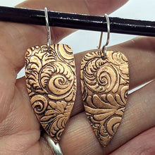 Load image into Gallery viewer, Arcane Moon - Copper Earrings [Large Shields]
