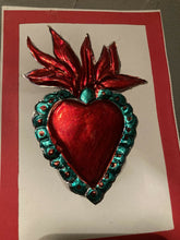 Load image into Gallery viewer, Maggie Devos - 5x7 Painted Tin Heart Card

