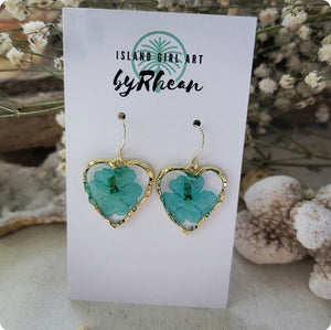 Island Girl Art - Pressed Flower Earrings -, Jewelry, Island Girl Art by Rhean, Atrium 916 - Sacramento.Shop