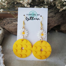 Load image into Gallery viewer, Island Girl Art - Upcycled Brick Earrings- yg Color Block, Jewelry, Island Girl Art by Rhean, Atrium 916 - Sacramento.Shop
