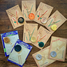 Load image into Gallery viewer, Enchanted Wood Goods - Vintage Button Hairpins, Jewelry, Enchanted Wood Goods, Atrium 916 - Sacramento.Shop
