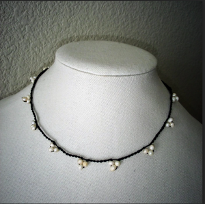 fresh water pearl 3 bead 16%22