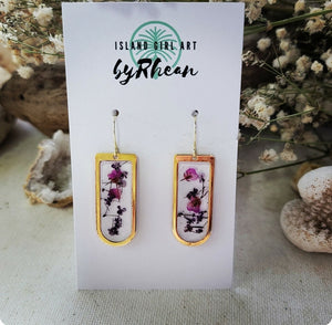 Island Girl Art - Pressed Flower Earrings -, Jewelry, Island Girl Art by Rhean, Atrium 916 - Sacramento.Shop