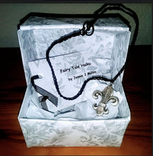 Load image into Gallery viewer, Creations by Jennie J Malloy - Handmade box with mini book and Fleur-de-lis Choker, Jewelry, Creations by Jennie J Malloy, Atrium 916 - Sacramento.Shop
