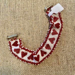 small bead hearts
