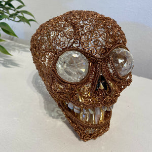 Stone Turner Creations - Copper Wire Skull Sculpture 2 - Atrium 916