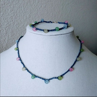 Creations by Jennie J Malloy - Multicolored Dyed Jade Necklace/Bracelet Set, Jewelry, Creations by Jennie J Malloy, Atrium 916 - Sacramento.Shop
