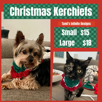 Tami's Infinite Designs - Dog and Cat Christmas Kerchiefs, Crafts, Tami’s Infinite Designs, Atrium 916 - Sacramento.Shop