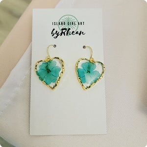 Island Girl Art - Pressed Flower Earrings -, Jewelry, Island Girl Art by Rhean, Atrium 916 - Sacramento.Shop