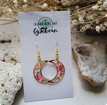 Load image into Gallery viewer, Island Girl Art - Pressed Flower Earrings - Rose Moon, Jewelry, Island Girl Art by Rhean, Atrium 916 - Sacramento.Shop
