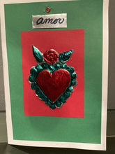 Load image into Gallery viewer, Maggie Devos - 5x7 Painted Tin Heart Card

