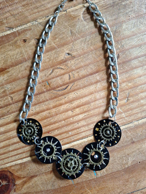 Joyce Pierce - Black Watch Dial Necklace, jewelry, Joyce Pierce, Atrium 916 - Sacramento.Shop