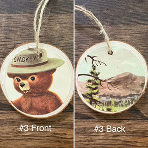 Enchanted Wood Goods - Storybook Ornaments - Smokey the Bear