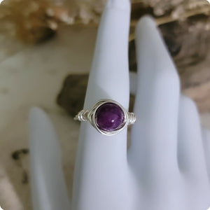 Island Girl Art - Wire Wrapped Ring - Amethyst wrap, Jewelry, Island Girl Art by Rhean, Atrium 916 - Sacramento.Shop