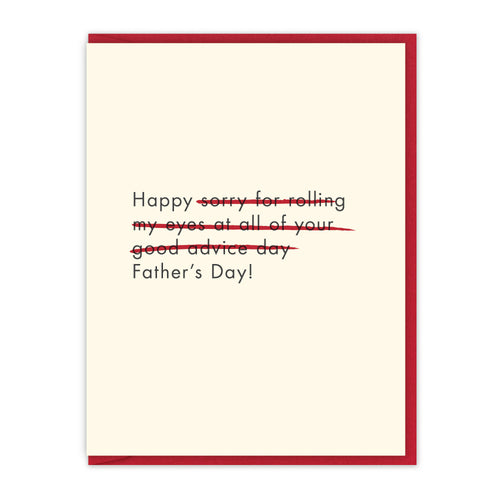 Spacepig Press - Rolling my eyes | Letterpress Father's Day Card, Greeting Cards, Spacepig Press, Atrium 916 - Sacramento.Shop