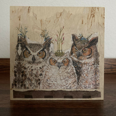 Pamela Herlihy - The Owl Family, Wall Art, Pamela Herlihy Art, Atrium 916 - Sacramento.Shop