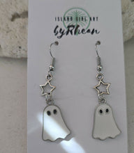 Load image into Gallery viewer, Island Girl Art - Upcycled Earrings - Halloween Earrings
