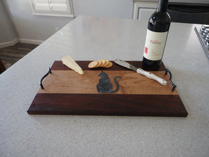 WCS Designs - Serving/Charcuterie board w/ Cat epoxy inlay, Wood Working, WCS Designs, Atrium 916 - Sacramento.Shop