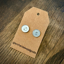 Load image into Gallery viewer, Enchanted Wood Goods - Vintage Button Earrings 3/8", Jewelry, Enchanted Wood Goods, Atrium 916 - Sacramento.Shop
