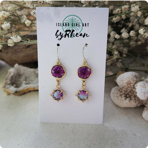 Island Girl Art - Pressed Flower Earrings -, Jewelry, Island Girl Art by Rhean, Atrium 916 - Sacramento.Shop