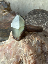 Load image into Gallery viewer, Stone Goblin Studios - Chlorite Included Quartz Crystal Ring
