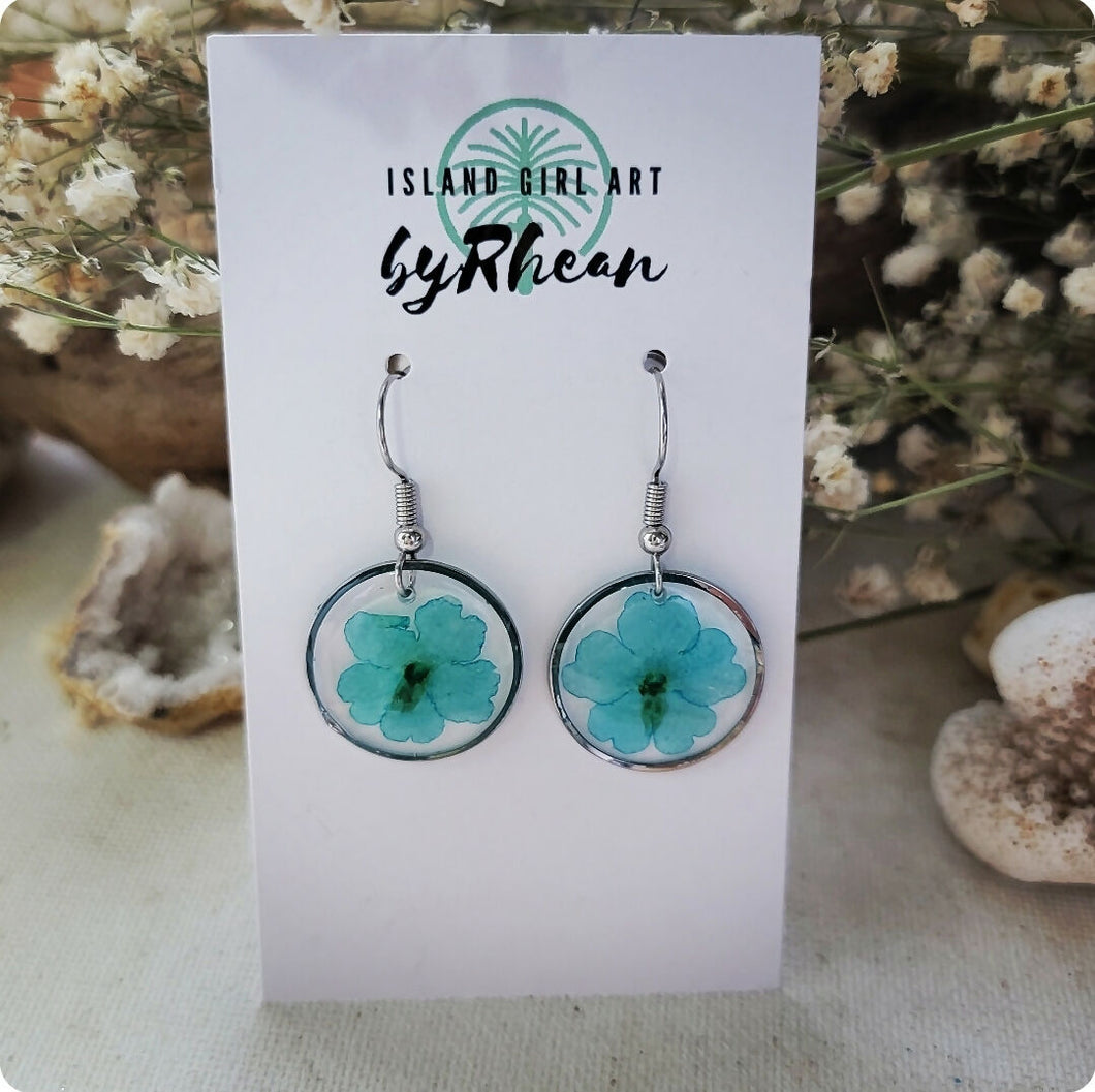 Island Girl Art - Pressed Flower Earrings -, Jewelry, Island Girl Art by Rhean, Atrium 916 - Sacramento.Shop