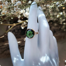 Load image into Gallery viewer, Island Girl Art - Preserved Flower Ring - Peridot, Jewelry, Island Girl Art by Rhean, Atrium 916 - Sacramento.Shop
