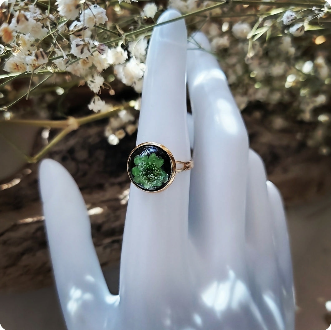 Island Girl Art - Preserved Flower Ring - Peridot, Jewelry, Island Girl Art by Rhean, Atrium 916 - Sacramento.Shop